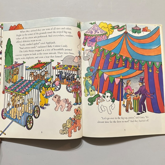 RARE Vintage 1985 My Little Pony Under the Big Top Hard Cover Story Book Bradley - Picture 6 of 13